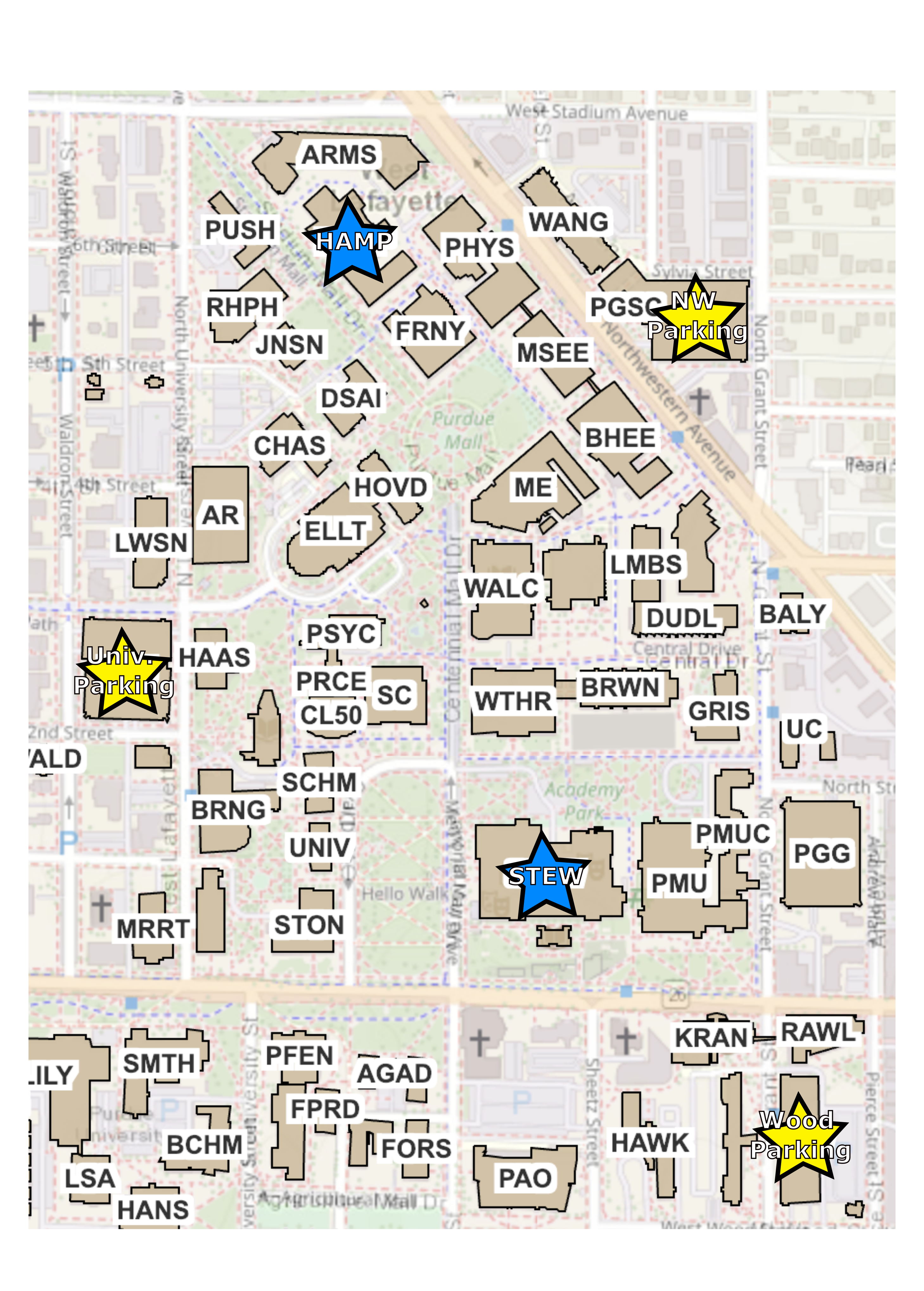Confused about parking? Click the location button for parking maps and info!